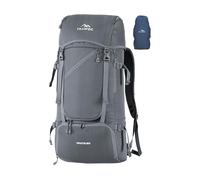 TRAWOC IGNITE 50 Litre Travel Bag Front & Top Open Backpack for Hiking Trekking Camping, Rucksack for Men & Women with Rain Cover and Shoe Compartment SHK020 Slate Grey
