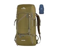 TRAWOC IGNITE 50 Litre Travel Bag Front & Top Open Backpack for Hiking Trekking Camping, Rucksack for Men & Women with Rain Cover and Shoe Compartment SHK020 Flaxen Yellow