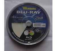 Traxdata Blu-Ray 4X Recordable 25 GB, 10 pcs in cake