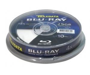 Traxdata Blu Ray BLUERAY FULL FACE White Printable 4x BD-R 10 Pack