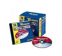 TRAXDATA CD-RW 74 Minute/650 MB Rewritable CD 4X with Dataguard protection, pack of 10 in jewel cases. (EAN: 5030159003947).