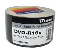 Traxdata Ritek DVD-R Full Surface Inkjet Printable (8x) 4.7GB 50pk Spindle