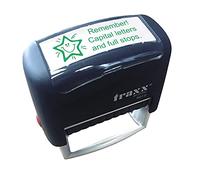Traxx 9012 Stock School Teacher Stamps *Remember Capital Letters and Full Stops Design in Green Ink*