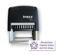 Traxx 9012 Stock School Teacher Stamps *Remember Capital Letters and Full Stops Design in Violet Ink*