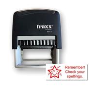 Traxx 9012 Stock School Teacher Stamps *Remember, Check Your Spelling Design in Red Ink*
