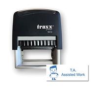 Traxx 9012 Stock School Teacher Stamps *T.A Teacher Assistant Assisted Work Stamp in Blue Ink*