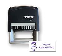 Traxx 9012 Stock School Teacher Stamps *Teacher Assisted Work Design in Violet Ink*