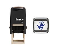 Traxx 9021 A Blue Hand Waving Design Loyalty Stamp - 12 x 12mm - Black Ink | HAND design; 12 x 12mm impression, Black ink; for loyalty cards, reward schemes and repeat visits.