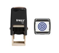 Traxx 9021 Loyalty Card Self Inking Rubber Stamp Bullseye, Archery, Darts, Arrows *A Blue Target Design*