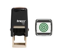 Traxx 9021 Loyalty Card Self Inking Rubber Stamp Bullseye, Archery, Darts, Arrows *A Green Target Design*