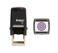 Traxx 9021 Loyalty Card Self Inking Rubber Stamp Bullseye, Archery, Darts, Arrows *A Violet Target Design*