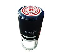 Traxx 9045 Christmas Circular Self Inking Stamp - Large Size 45mm x 45mm Rubber Stamp - Christmas Bells in Red Ink