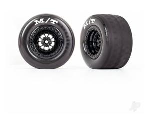 Traxxas 1/10 Weld Gloss Black Wheels Mickey Thompson Tyres Rear 2pcs TRX9475
