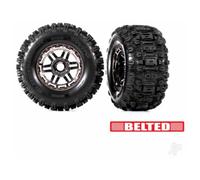 Traxxas 1/8 Sledgehammer All-Terrain Assembled Wheel Tyre Set TRX8979A