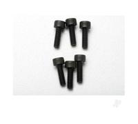 Traxxas 2.5x8mm Cap-Head Machine Screws Pack of 6 Black TRX3965