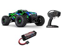 Traxxas 89086-4 Maxx V2 1/10 Brushless Monster Truck + TRX 4S 5000 Battery Green