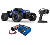 Traxxas 89086-4 Maxx V2 1/10 Brushless Monster Truck + TRX 4S iD-Live Set Blue