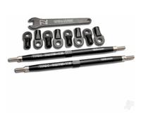 Traxxas Aluminium TUBES Toe Links Revo Maxx 128mm Carbon Black TRX5338A