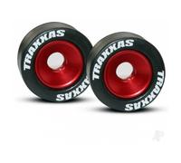 Traxxas Aluminium Wheelie Bar Wheels Red Anodised 2 Pack TRX5186