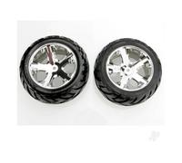 Traxxas Anaconda RC Tyres Assembled Glued All-Star Chrome Wheels TRX3773