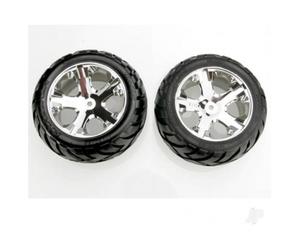 Traxxas Anaconda RC Tyres Assembled Glued All-Star Chrome Wheels TRX3773
