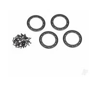 Traxxas Beadlock rings, Black (2.2in) (Aluminium) (4 pcs) / 2x10 CS (48) TRX8168T