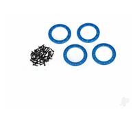 Traxxas Beadlock rings, Blue (1.9in) (Aluminium) (4 pcs) / 2x10 CS (48) TRX8169X