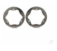 Traxxas Beadlock Rings Front 3.5 Inch Chrome Pair TRX10976-CHRM