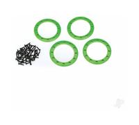 Traxxas Beadlock rings, Green (2.2in) (Aluminium) (4 pcs) / 2x10 CS (48) TRX8168G