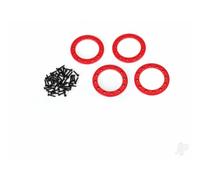 Traxxas Beadlock rings, Red (1.9in) (Aluminium) (4 pcs) / 2x10 CS (48) TRX8169R