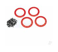 Traxxas Beadlock rings, Red (2.2in) (Aluminium) (4 pcs) / 2x10 CS (48) TRX8168R