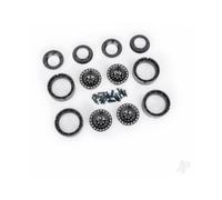Traxxas Beadlock Wheels 1/18 1.0 inch Black Aluminium TRX9881-BLK