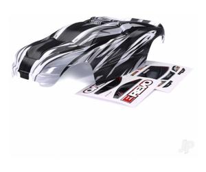 Traxxas Body, 1:16 E-Revo, ProGraphix (graphics are printed, requires paint & final colour application) / decal sheet TRX7115X
