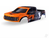 Traxxas Body, Ford Raptor R, complete (Fox Edition) (includes grille, tailgate trim, side mirrors, decals, & clipless mounting) (requires #10124 & 10125 body mounts) TRX10112-ORNG