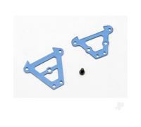 Traxxas Bulkhead, tie bars, Front & Rear (Blue-anodised aluminium) / 2.5x6 CS (1pc) TRX7023