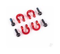 Traxxas Bumper D-Rings Front Rear Red Anodised Aluminium TRX9734R