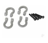 Traxxas Bumper D-Rings Grey Front Rear 2.0x12mm Screws RC Crawler TRX8234