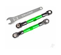 Traxxas Camber links, front (Tubes Green-anodised, 7075-T6 aluminium, stronger than Titanium) (2) (assembled with rod ends and hollow balls) / aluminium wrench (1) (fits Drag Slash) TRX2444G