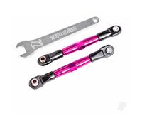 Traxxas Camber links, front (Tubes Pink-anodised, 7075-T6 aluminium, stronger than Titanium) (2) (assembled with rod ends and hollow balls) / aluminium wrench (1) (fits Drag Slash) TRX2444P