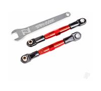 Traxxas Camber links, front (Tubes Red-anodised, 7075-T6 aluminium, stronger than Titanium) (2) (assembled with rod ends and hollow balls) / aluminium wrench (1) (fits Drag Slash) TRX2444R