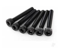 Traxxas Cap Head Machine Screws 2.5x16mm Black Pack of 6 TRX2618