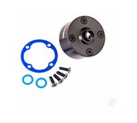 Traxxas Carrier, differential (aluminium, Dark Titanium-anodised) / differential bushing / ring gear gasket / 3x10mm CCS (4 pcs) TRX9581A
