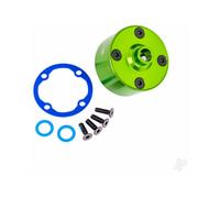 Traxxas Carrier, differential (aluminium, Green-anodised) / differential bushing / ring gear gasket / 3x10mm CCS (4 pcs) TRX9581G