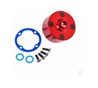 Traxxas Carrier, differential (aluminium, Red-anodised) / differential bushing / ring gear gasket / 3x10mm CCS (4 pcs) TRX9581R