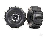 Traxxas Desert Racer 1/7 Assembled Glued Paddle Tyres Wheels 2 Pack TRX8475