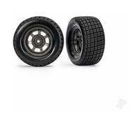 Traxxas Dirt Oval Grey Rear Wheels w/ Hoosier Tyres (2) TRX10474X