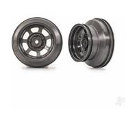 Traxxas Dirt Oval Wheels 2.2in Outer 3.0in Inner Graphite Grey 2WD TRX10471