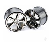Traxxas Gemini 3.8in Wheels Black Chrome 1/8 Scale RC Truck TRX5372A