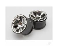 Traxxas Geode 3.8in Chrome RC Truck Wheels 1/8 Scale 17mm Hex TRX5671