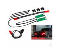 Traxxas LED light set, front, complete (Red) (includes light harness, power harness, zip ties (9)) TRX9496R